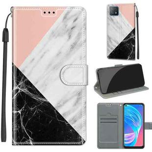 Voltage Coloured Drawing Magnetic Clasp Horizontal Flip PU Leather Case with Holder & Card Slots For OPPO A72 5G / A73 5G / A53 5G(C07 Pink White Black)