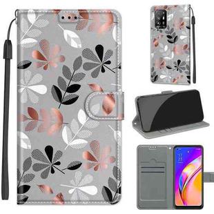 Voltage Coloured Drawing Magnetic Clasp Horizontal Flip PU Leather Case with Holder & Card Slots For OPPO A94 5G / A95 5G / F19 Pro+ 5G(C19 Material Flower)