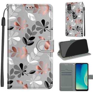Voltage Coloured Drawing Magnetic Clasp Horizontal Flip PU Leather Case with Holder & Card Slots For ZTE Blade A7s 2020(C19 Material Flower)