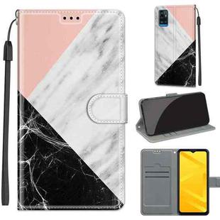 Voltage Coloured Drawing Magnetic Clasp Horizontal Flip PU Leather Case with Holder & Card Slots For ZTE Blade A71(C07 Pink White Black)