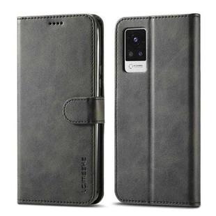 LC.IMEEKE Calf Texture Horizontal Flip Leather Case with Holder & Card Slots & Wallet For vivo V21(Black)