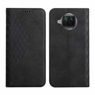 For Xiaomi Mi 10T Lite 5G Diamond Pattern Splicing Skin Feel Magnetic Horizontal Flip Leather Case with Card Slots & Holder & Wallet(Black)
