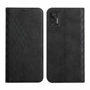 For Motorola Moto G Stylus 2021 Diamond Pattern Splicing Skin Feel Magnetic Horizontal Flip Leather Case with Card Slots & Holder & Wallet(Black)