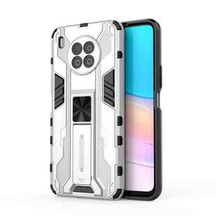 For Huawei nova 8i Overseas Version Supersonic PC + TPU Shock-proof Protective Case with Holder(Silver)