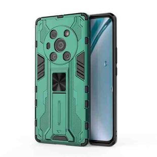 For Honor Magic3 Leather Version Supersonic PC + TPU Shock-proof Protective Case with Holder(Green)