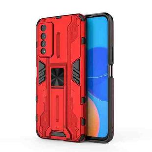For Honor Play 5T Pro Supersonic PC + TPU Shock-proof Protective Case with Holder(Red)