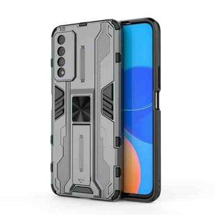 For Honor Play 5T Pro Supersonic PC + TPU Shock-proof Protective Case with Holder(Grey)