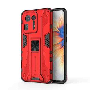 For Xiaomi Mi Mix 4 Supersonic PC + TPU Shock-proof Protective Case with Holder(Red)