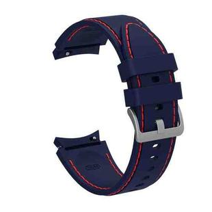For Samsung Galaxy Watch4 / Watch4 Classic Silicone Stitching Watch Band(Blue Red)