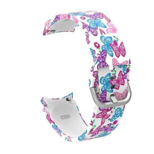 For Samsung Galaxy Watch4 / Watch4 Classic Silicone Printing Watch Band(Butterflies)