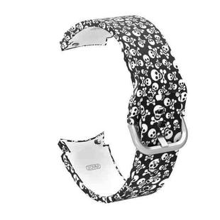 For Samsung Galaxy Watch4 / Watch4 Classic Silicone Printing Watch Band(Skulls)