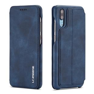 For Huawei P20 Hon Ancient Series Leather Case with Card Slots & Holder & Wallet(Blue)