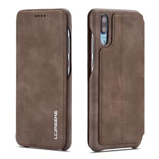 For Huawei P20 Hon Ancient Series Leather Case with Card Slots & Holder & Wallet(Coffee)