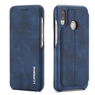 For Huawei P20 Lite Hon Ancient Series Leather Case with Card Slots & Holder & Wallet(Blue)