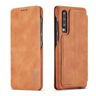 For Huawei P30 Hon Ancient Series Leather Case with Card Slots & Holder & Wallet(Brown)