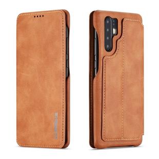 For Huawei P30 Pro Hon Ancient Series Leather Case with Card Slots & Holder & Wallet(Brown)