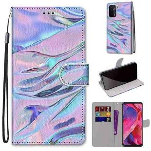For OPPO A93 5G / A93s 5G / A54 5G / A74 5G Coloured Drawing Cross Texture Horizontal Flip PU Leather Case with Holder & Card Slots & Wallet & Lanyard(Fluorescent Water Texture)