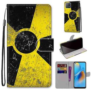 For OPPO A72 5G / A73 5G / A53 5G Coloured Drawing Cross Texture Horizontal Flip PU Leather Case with Holder & Card Slots & Wallet & Lanyard(Yellow Black Logo)