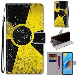 For OPPO F19 / A74 4G Coloured Drawing Cross Texture Horizontal Flip PU Leather Case with Holder & Card Slots & Wallet & Lanyard(Yellow Black Logo)