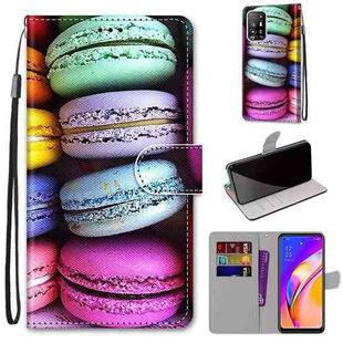 For OPPO A94 5G / A95 5G / F19 Pro+ 5G Coloured Drawing Cross Texture Horizontal Flip PU Leather Case with Holder & Card Slots & Wallet & Lanyard(Colorful Cakes)