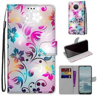 For Nokia G20 / G10 / 6.3 Coloured Drawing Cross Texture Horizontal Flip PU Leather Case with Holder & Card Slots & Wallet & Lanyard(Gradient Colorful Flower)