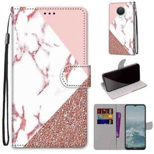For Nokia G20 / G10 / 6.3 Coloured Drawing Cross Texture Horizontal Flip PU Leather Case with Holder & Card Slots & Wallet & Lanyard(Pink Stone Texture)