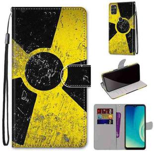 For ZTE Blade A7s 2020 Coloured Drawing Cross Texture Horizontal Flip PU Leather Case with Holder & Card Slots & Wallet & Lanyard(Yellow Black Logo)