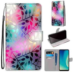 For ZTE Blade A7s 2020 Coloured Drawing Cross Texture Horizontal Flip PU Leather Case with Holder & Card Slots & Wallet & Lanyard(Translucent Glass)