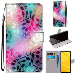 For ZTE Blade A71 Coloured Drawing Cross Texture Horizontal Flip PU Leather Case with Holder & Card Slots & Wallet & Lanyard(Translucent Glass)