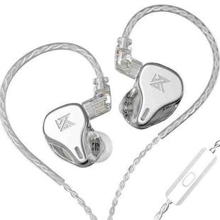 KZ DQ6 3-unit Dynamic HiFi In-Ear Wired Earphone With Mic(Silver)