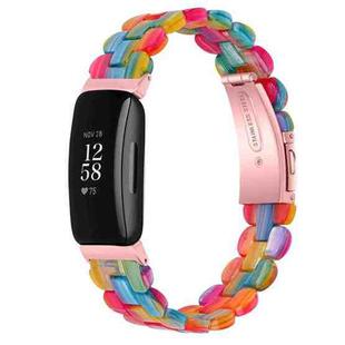 For Fitbit Inspire 2 / Inspire Oval Resin Watch Band(Rainbow)