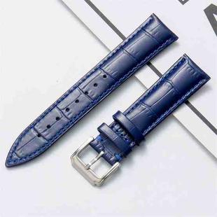20mm Calf Leather Watch Band(Blue)