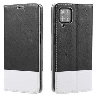 For Samsung Galaxy A22 4G Cross Texture Magnetic Horizontal Flip Leather Case with Card Slots & Holder & Wallet(Black)