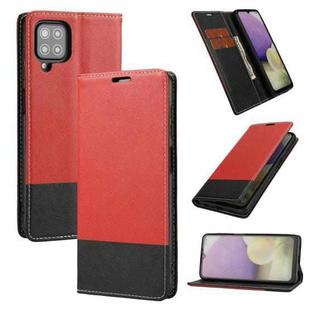 For Samsung Galaxy A22 5G Cross Texture Magnetic Horizontal Flip Leather Case with Card Slots & Holder & Wallet(Red)