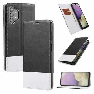 For Samsung Galaxy A32 4G Cross Texture Magnetic Horizontal Flip Leather Case with Card Slots & Holder & Wallet(Black)