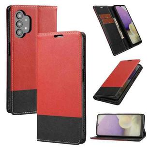 For Samsung Galaxy A32 4G Cross Texture Magnetic Horizontal Flip Leather Case with Card Slots & Holder & Wallet(Red)