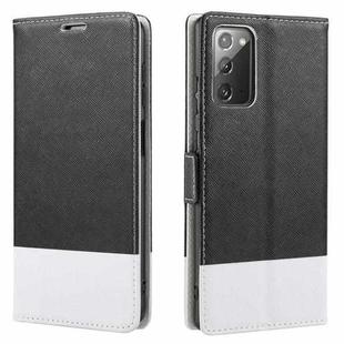 For Samsung Galaxy Note20 Cross Texture Magnetic Horizontal Flip Leather Case with Card Slots & Holder & Wallet(Black)