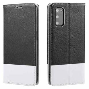 For Samsung Galaxy S20 Cross Texture Magnetic Horizontal Flip Leather Case with Card Slots & Holder & Wallet(Black)
