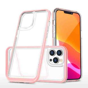 For iPhone 13 Pro Max Bright Series Clear Acrylic + PC+TPU Shockproof Case (Pink)