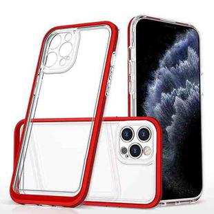 For iPhone 11 Pro Bright Series Clear Acrylic + PC+TPU Shockproof Case (Red)