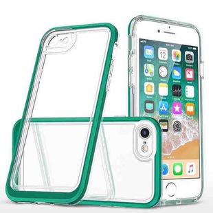 For iPhone SE 2022 / SE 2020 / 8 / 7 Bright Series Clear Acrylic + PC+TPU Shockproof Case(Dark Green)