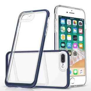 Bright Series Clear Acrylic + PC+TPU Shockproof Case For iPhone 8 Plus / 7 Plus(Navy Blue)