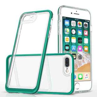 Bright Series Clear Acrylic + PC+TPU Shockproof Case For iPhone 8 Plus / 7 Plus(Dark Green)