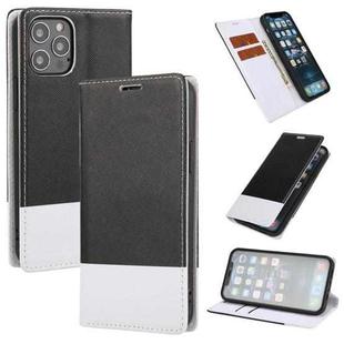 For iPhone 13 Pro Max Cross Texture Magnetic Horizontal Flip Leather Case with Card Slots & Holder & Wallet (Black)