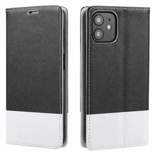 For iPhone 12 mini Cross Texture Magnetic Horizontal Flip Leather Case with Card Slots & Holder & Wallet (Black)