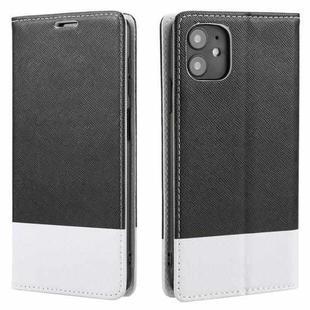 For iPhone 11 Cross Texture Magnetic Horizontal Flip Leather Case with Card Slots & Holder & Wallet (Black)