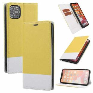 For iPhone 11 Pro Cross Texture Magnetic Horizontal Flip Leather Case with Card Slots & Holder & Wallet (Yellow)