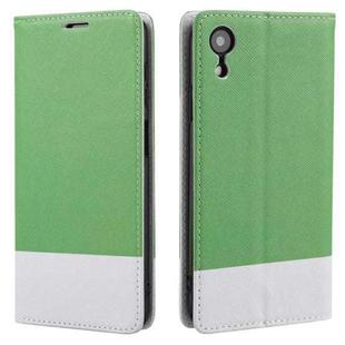 For iPhone XR Cross Texture Magnetic Horizontal Flip Leather Case with Card Slots & Holder & Wallet(Green)