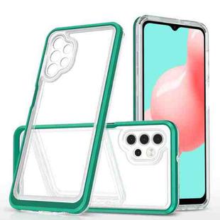 For Samsung Galaxy A32 5G Bright Series Clear Acrylic + PC+TPU Shockproof Case(Dark Green)