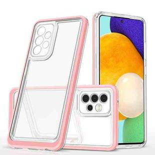 For Samsung Galaxy A52 4G / 5G Bright Series Clear Acrylic + PC+TPU Shockproof Case(Pink)
